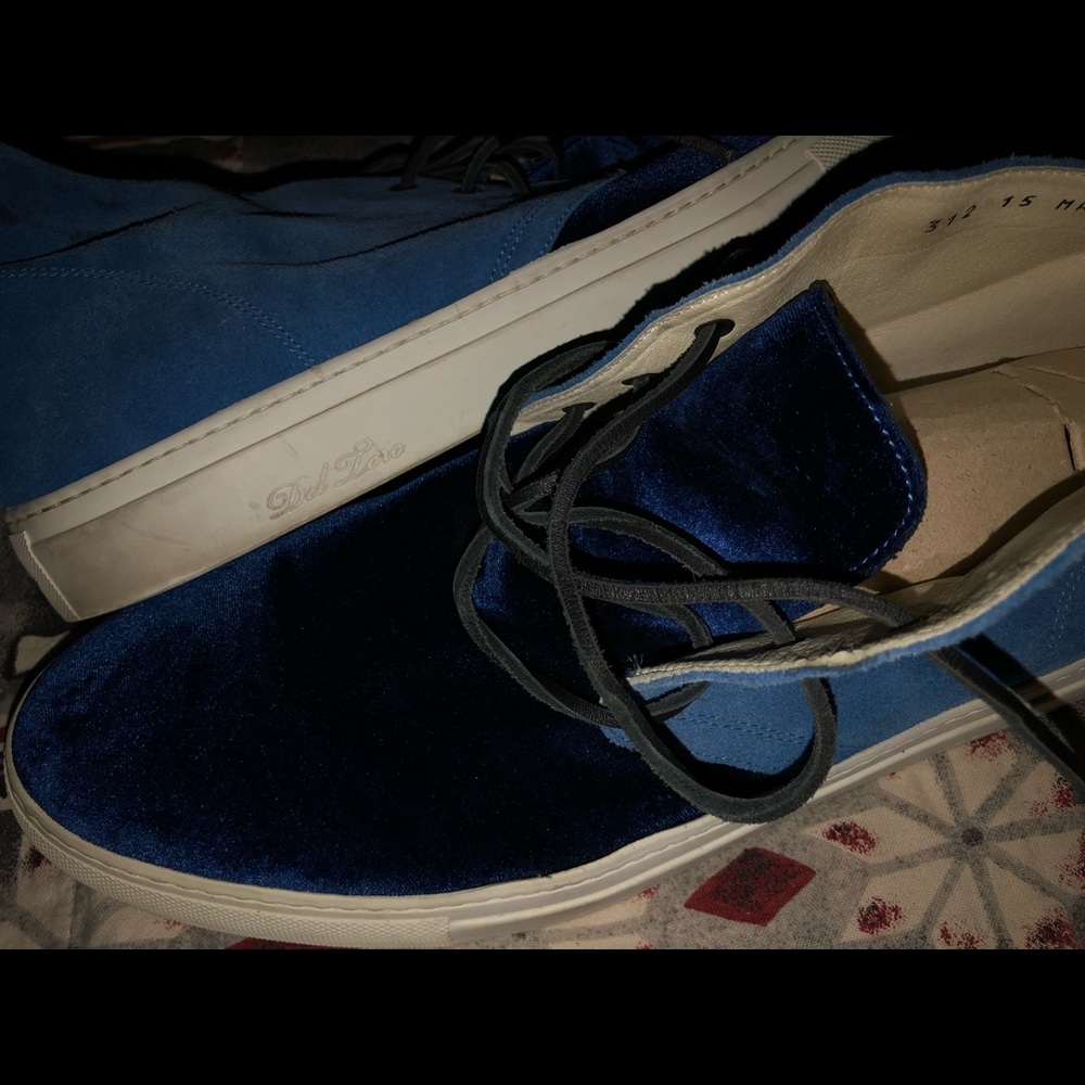 Del toro suede blue shoes size 15